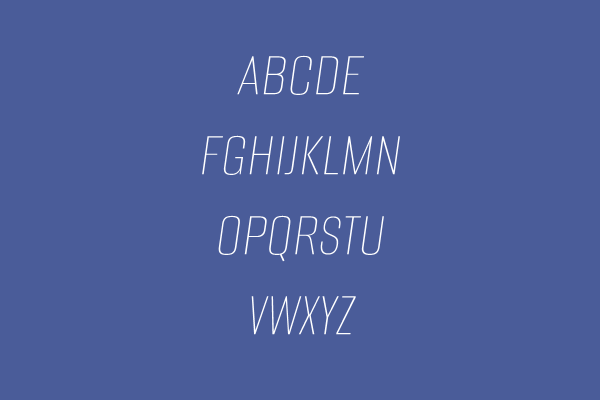 Alumni Sans Thin Italic