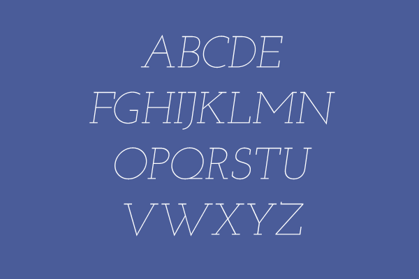 Josefin Slab ExtraLight Italic