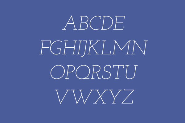 Josefin Slab Light Italic
