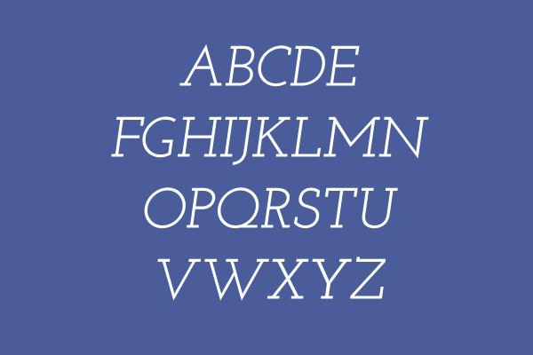 Josefin Slab Medium Italic