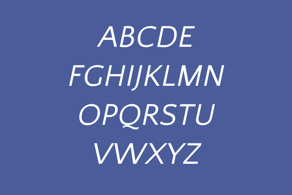 Quattrocento Sans Italic