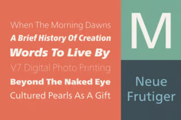 Neue Frutiger® Pro Condensed Light Italic