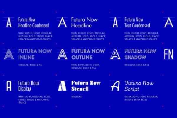 Futura® Now Text Condensed Thin Italic