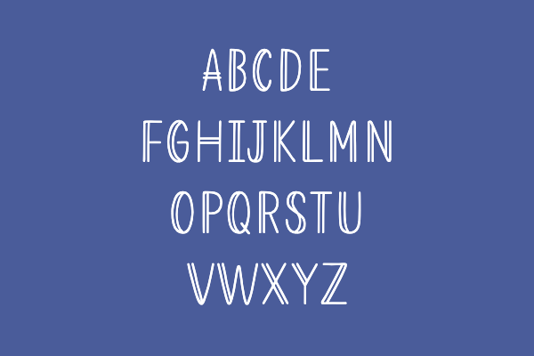 HelloFont Parallel Lines Light
