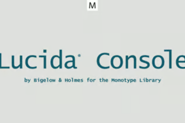 Lucida® Console Bold Italic